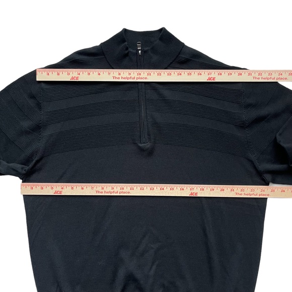 Cutter & Buck Men’s 1/4 Zip Sweater 50% Wool Black XL - Picture 5 of 10